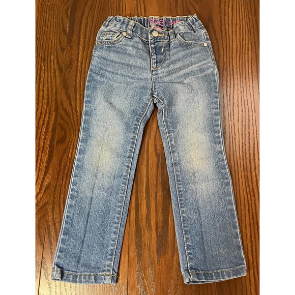 Lot Girls Jeans Denim Skinny Leg Jeans SZ 4T Teal Blue Leggings - Picture 1 of 15